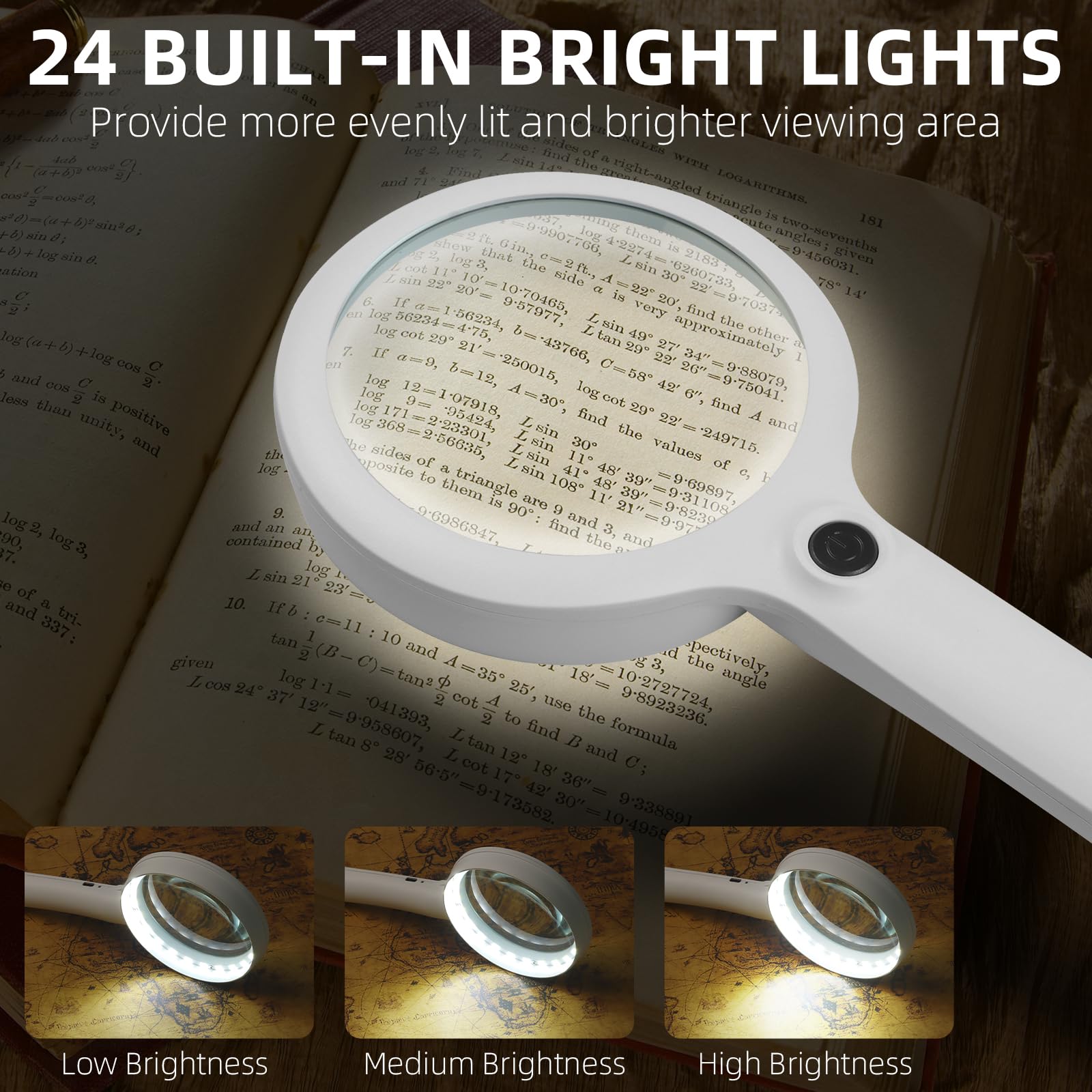 Amazon.co.jp: SVylthorix LEDイルミネーションルーペ 90mm - ホワイト